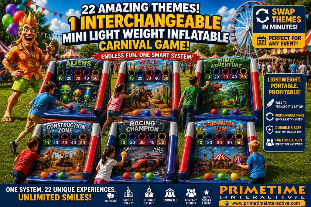 SMART GAMES™ Interchangeable Mini Inflatable Game System - Free shipping in the USA