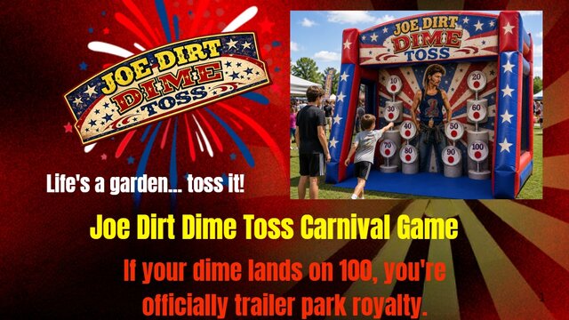 Joe Dirt Dime Toss Carnival Game - Free shipping in the USA
