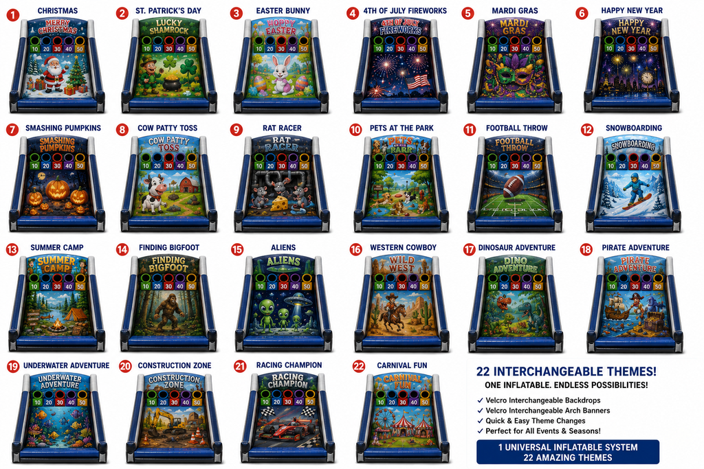 SMART GAMES™ Interchangeable Mini Inflatable Game System - Free shipping in the USA